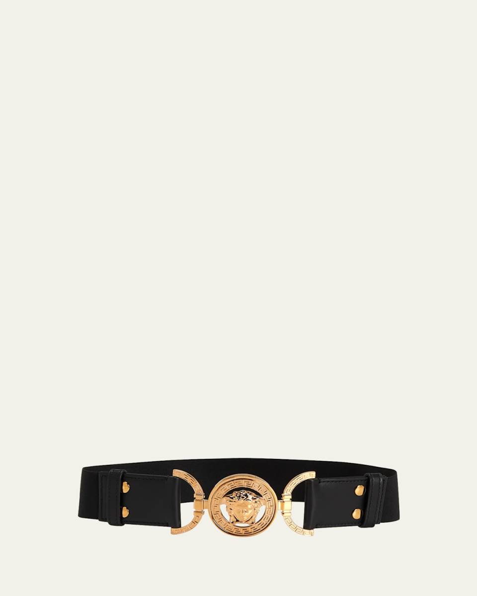 La Medusa Wide Leather Belt